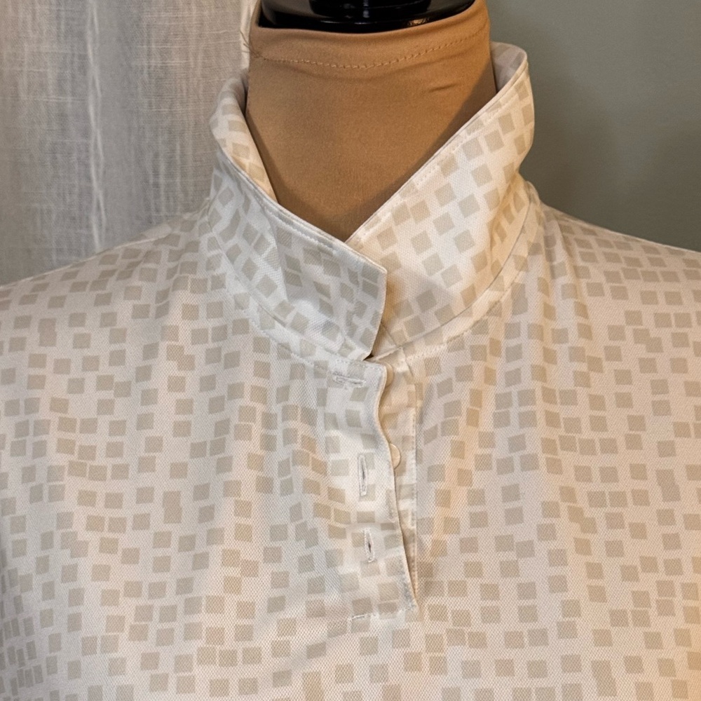 EUC Nike Dri Fit Activewear Collared Short Sleeve Square Pattern T Shirt - Picture 5 of 8